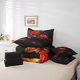 thumbnail image 6 of Castle Fairy Flower Rose Bedding Comforter Set,Romantic Gold Butterfly Queen Bedding Sets, 6 of 8