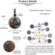 thumbnail image 2 of Chakra Healing Crystal Stone Necklace Ammonite Fossil Natural Round Gemstone Spiral Protection Amulet Pendant Necklace For Women Men Jewellery, 2 of 5