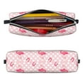 thumbnail image 2 of Fotbe Cute Flamingo with Heart Pattern Leather Pencil Case, Pencil Pouch with Durable Zipper, Compact and Stylish Organizer for Stationery, Art Supplies, Travel Essentials, 2 of 7
