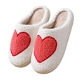 thumbnail image 1 of Zapatillas en V OPXIN Love Heart Plush Warm para mujeres y hombres, 1 of 7