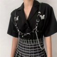 thumbnail image 3 of Women Gothic Waist Belt Faux Leather Straps Chain Punk Choker Leg Ring Jewelry Conbo, 3 of 5