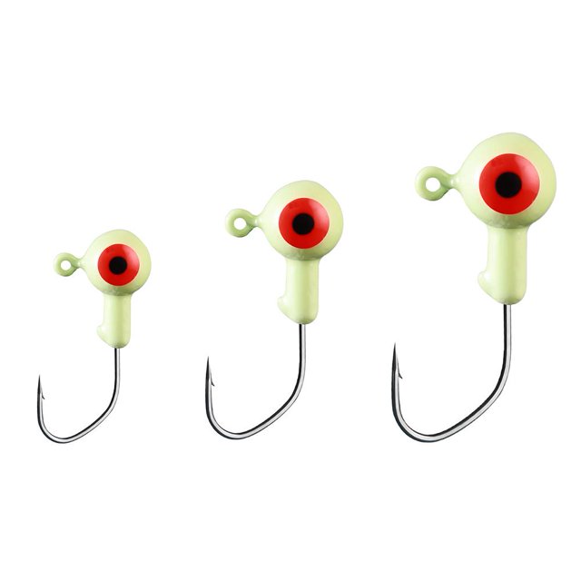 30pcs Jig Head Hook 3D Eyes Jigging Head Señuelo Accesorios de pesca (Estilo B) Likrtyny Para Estrenar