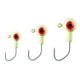 thumbnail image 3 of 30 piezas anzuelo de cabeza de plantilla ojos 3D accesorios de pesca con señuelo de cabeza de Jigging (estilo A), 3 of 7