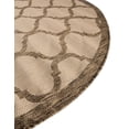 thumbnail image 6 of Unique Loom Outdoor Trellis Collection Area Rug - Moroccan (6' 1" Round Beige and Brown/Beige), 6 of 7
