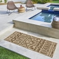 thumbnail image 3 of Reyn Spooner Kona Coast Kappa Tropical Tribal Brown Beige Flatweave Indoor/Outdoor Area Rug, 2x6, 3 of 5