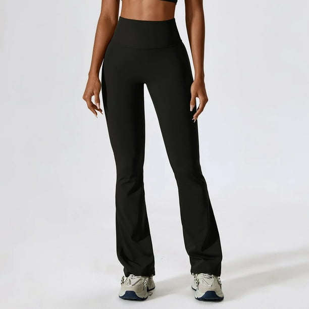 Flare Leggings Yoga Pants Women High Waist Wide Leg Pants Women Gym Workout Fitness Sports Flared Pant Latin Dance Trousers Walmart