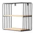 thumbnail image 1 of Estantes flotantes FloreceBien Estantes colgantes montados en la pared para decoración de paredes, almacenamiento | Soporte de metal y estante de pared de madera para sala de estar, dormitorio, baño,, 1 of 5