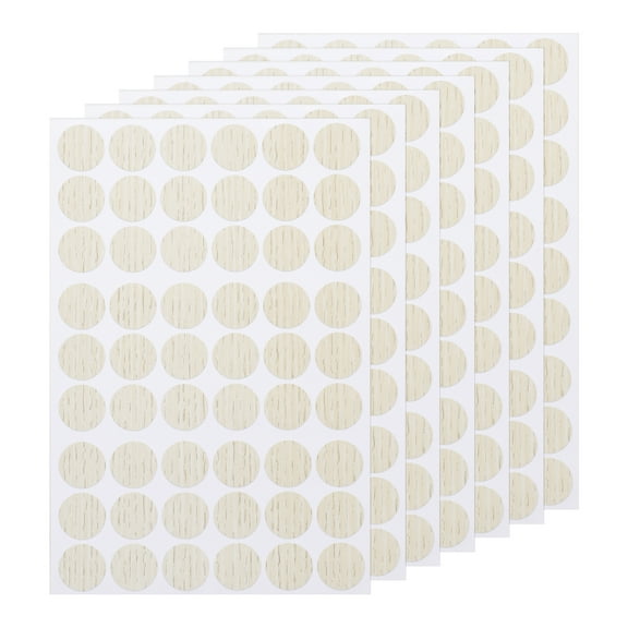 Uxcell 7 Sheets Waterproof Self-Adhesive Screw Hole Sticker, 0.83" White Screw Hole Cover
