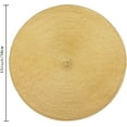 thumbnail image 5 of MODANU 4 Pack Large Polypropylene Woven Placemats for Dining Table, 15 inch Round Indoor Woven Fabric Table Mats, Heat Resistant Non-Slip Weave Placemats Handmade, Gold, 5 of 6