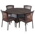 thumbnail image 1 of Noble House Bertha 5 Piece Outdoor Dining Set in Brown, 1 of 11