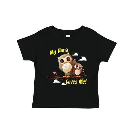 

Inktastic My Nana Loves Me Owl Gift Toddler Boy or Toddler Girl T-Shirt