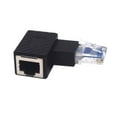 thumbnail image 3 of HUGFEGWE 2 Pack Network RJ45 Extender, 90 Degree Right Angle Ethernet LAN RJ45 Male to Female Extension Adapter Connector for Cat5 Cat5e CJ25311-4282, 3 of 6