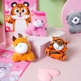 thumbnail image 5 of 28 Pack Valentines Kid Cards with Mini Plush Animals Toys, Valentines Day Gifts for School, 5 of 9