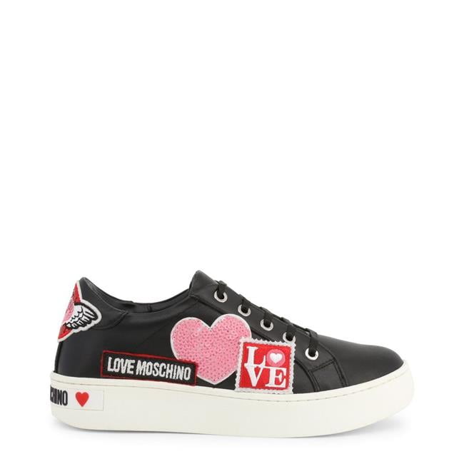 Love Moschino New Womens Shoes Sneakers JA15113G18IF_0000 Size 37 Black 