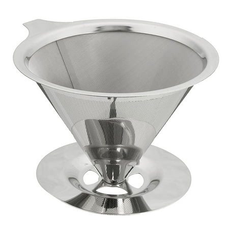Meigar Stainless Steel Coffee Dripper And Stand Reusable Cone Meigar Stainless Steel Coffee Dripper And Stand Reusable Cone Shaped Filter For Pour