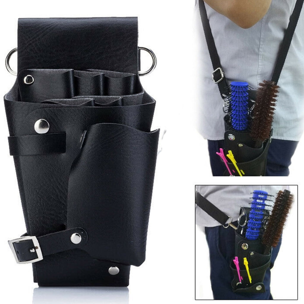 Egmy Leather Rivet Hair Scissor Bag Clips Bag Hairdressing Barber