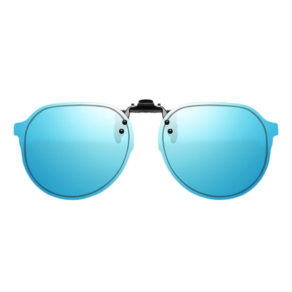 Forestwhale Polarized Clip On Sunglasses with Glasses Box for Men Women Flip Up UV400 Protection Clip On Shades Lightweight Round Clip Over Sunglasses for Prescription Glasses & Reading Glasses