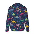 thumbnail image 2 of Picia Dinosaur Flowers Women's Men's UPF 50+ Sun Protection Hoodie Shirt Long Sleeve SPF Fishing Outdoor UV Hiking Lightweight Shirts-X-Large, 2 of 9