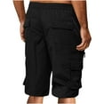 thumbnail image 3 of Kalauyu Mens Cargo Sweat Shorts Casual Elastic Waist Drawstring Gym Relaxed Fit Athletic Jogger Shorts with Pockets, 3 of 7
