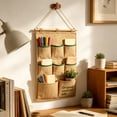 thumbnail image 4 of Aufmer Multifunctional Wall Mounted Storage Rack 8 Compartments Hanging Organizer Bag With Support Rod Space Saving Wall Pouch For Bedroom Bathroom Living Room Tidying, 4 of 6