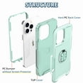 thumbnail image 4 of SaniMore for iPhone 15 Pro Max 6.7" Magnetic Case, Rugged PC & TPU Bumpers with Car Mount & Ring Kickstand Heavy Duty Full Body Protective Case for 15 Pro Max Women Men, Green, 4 of 11