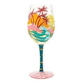 thumbnail image 4 of Lolita Tropical Getaway Hand Painted Wine Glass 9in H, 4 of 5