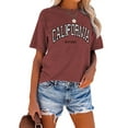 thumbnail image 2 of XCHQRTI Los Angeles Women Tshirts California Graphic Short Sleeve Summer Casual Shirt, 2 of 8