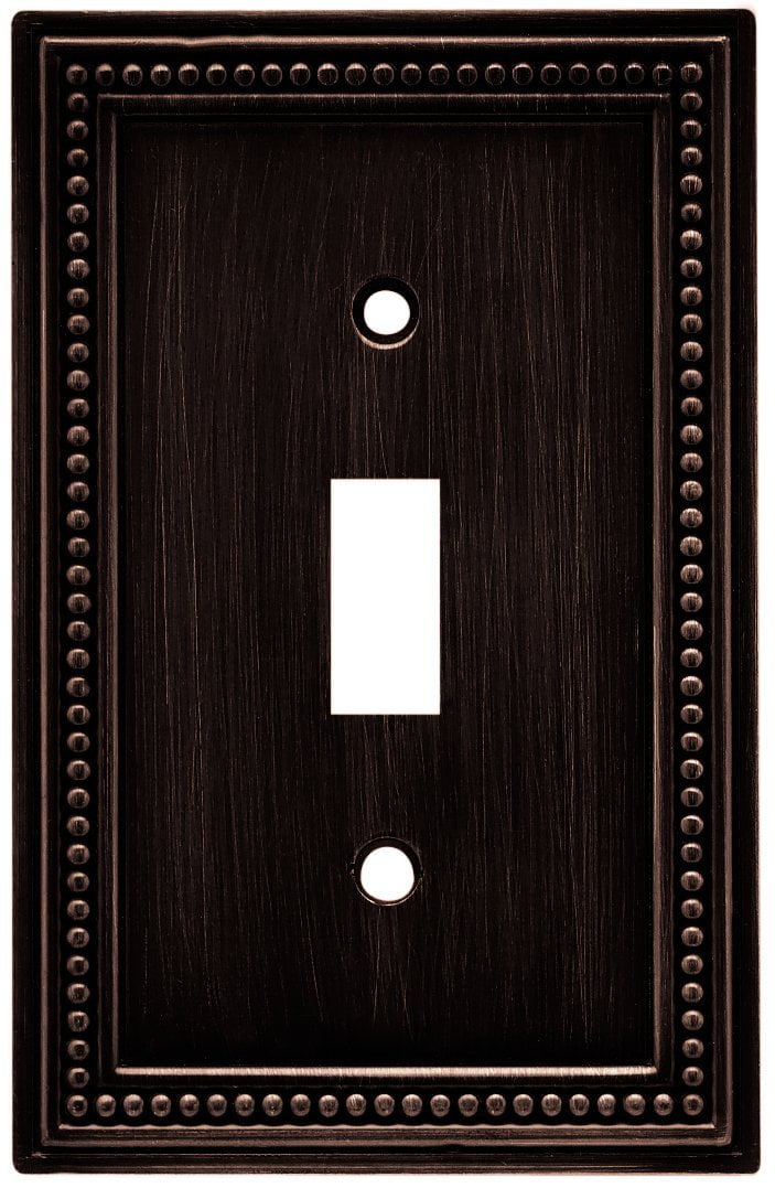 64411 Beaded Single Toggle Switch Wall Plate Cover Venetian Bronze By Brainerd Ship From Us 64411 Beaded Single Toggle Switch Wall Plate Cover Venetian Bronze By Brainerd Ship From Us
