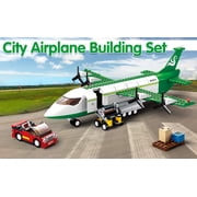 City-Airport Cargo-Plane Building Block Set,Working-Car,Luggage-Tray,Movable-Stairs toys Compatible with major brands(383PCS)