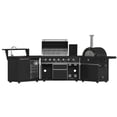 thumbnail image 5 of Forno All’Aperto 87,600 BTU Outdoor Kitchen, 4 Burners, Infrared Burners, Side Burner, Black Sintered Stone Countertops, Gas Pizza Oven, Sink Module, Bar & Beverage Center, 5 of 11
