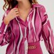 thumbnail image 1 of Blusas De Verano Blusas básicas de rayas verticales Camisa suelta para mujer Traje diario (Rojo XL) Ygjytge para Mujer Rojo T M, 1 of 8