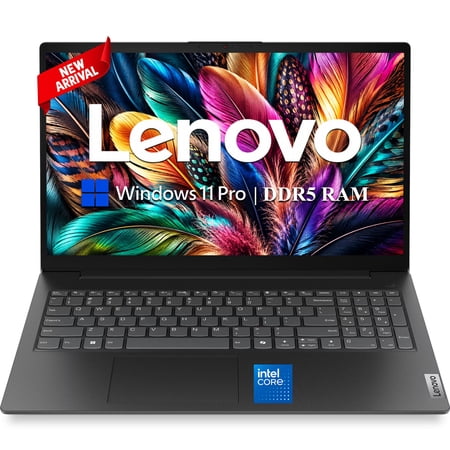 Lenovo V15 2026 New release Business Laptop, 15.6" FHD Display, Intel Powerful Quad-Core Processor, 8GB DDR5 RAM, 256GB PCIE SSD, Wi-Fi 6, RJ45 Ethernet, HDMI, Windows 11 Pro, MS 365 for the web