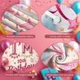 thumbnail image 4 of Pink Glitter 10th Birthday Banner Shiny Letters Single Digits Display Colorful Balloons Star Decorations I'm 10 Birthday Backdrop for Kids' Birthday Party Girls' Celebration Indoor Decoration, 4 of 9