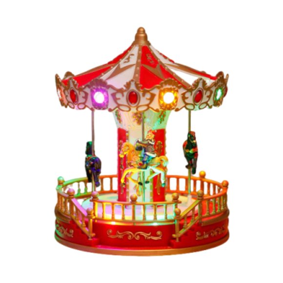 Caja de música navideña, caja musical iluminada, regalo, arte coleccionable creativo, Navidad