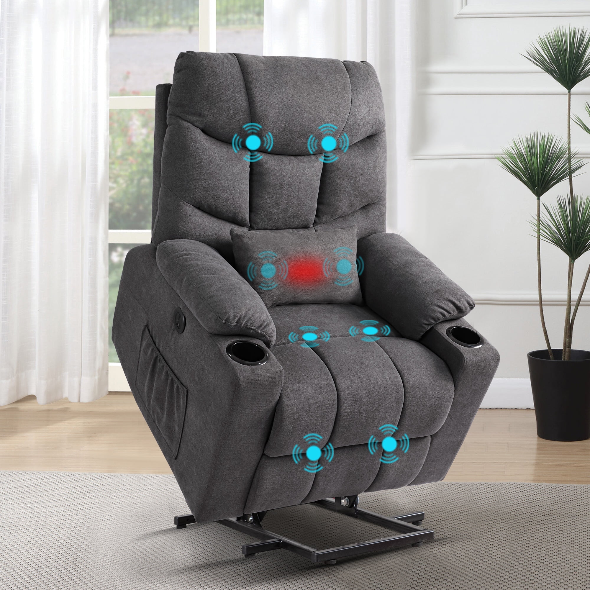 LVUYOYO Power Lift Recliner Chair, Heavy Duty Recliner with Remote