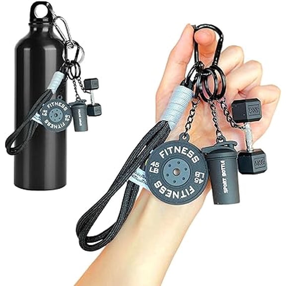 Dumbbell Weights Keychain, Bag Purse Charms Gift for fitness Women and Men, Cute Mini Car Key Chains Accessories for Gym(x)