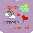 thumbnail image 4 of Inktastic Someone in Pennsylvania Loves Me Boys or Girls Baby Bib, 4 of 4