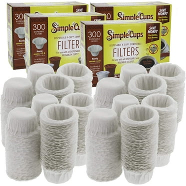 Disposable Filters Compatible with Keurig Brewers- 1200 Replacement Single Serve Paper Filters Compatible with Regular and Reusable K Cups- Use Your Own Coffee