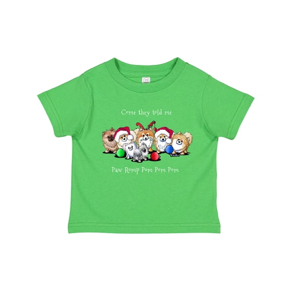 Inktastic KiniArt Christmas Pomeranians Boys or Girls Toddler T-Shirt