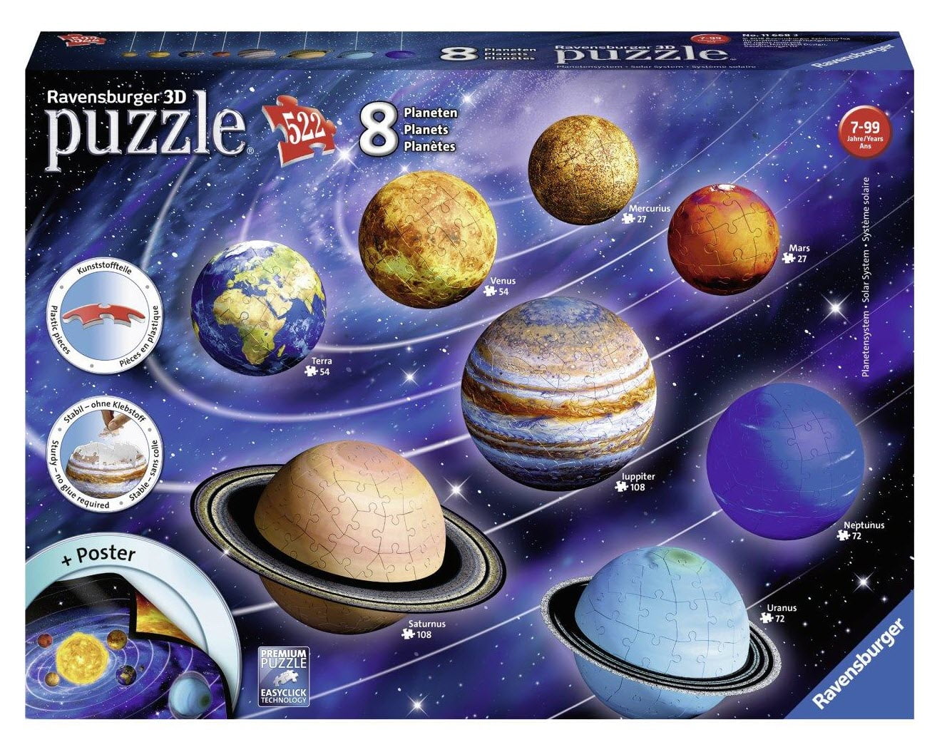 3d solar system puzzle