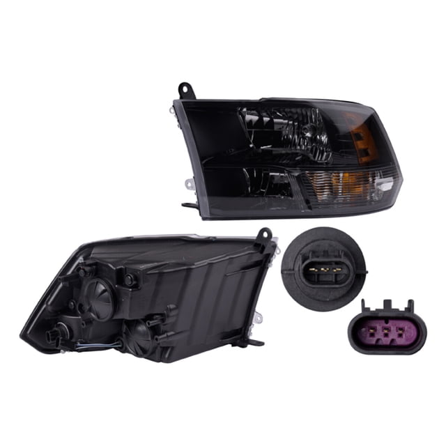 Faro Ram 2013 A 2018 Dodge Izq Fdo Negro DEPO .