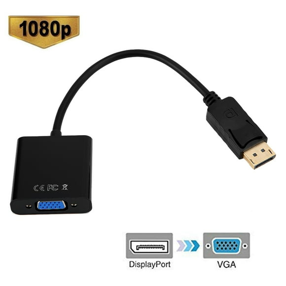D Pto VGA Adapter Cable,25cm 1080P Display Port D Pto VGA D Pto VGA Cable Remarkable Clarity