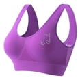 thumbnail image 3 of LangJing Sports Bras for Women, Women Seamless Sports Bra Wirefree Yoga Bra With Removable Pads Purple,L, 3 of 5