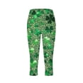 thumbnail image 4 of Stamzod Capri Leggings for Women - High Waisted Tummy Control Workout Yoga Pants Capris Green T XL, 4 of 5