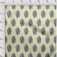thumbnail image 2 of oneOone Viscose Chiffon Light Yellow Fabric Leaves & Floral Block Dress Material Fabric Print Fabric By The Yard 42 Inch Wide, 2 of 4