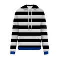 thumbnail image 2 of VISALY Hoodies Pullover Ribbed Long Sleeve Tops Oversized Hoodies Striped Plus Size Long Sleeve Sweaters Pullover Fall Clothes with Pocket Dressy Sweaters Lightweight Pullover Tunic Sweatshirt Black M, 2 of 3