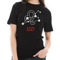 thumbnail image 3 of Oversized Zodiac Leo Sign Graphic Design Short Sleeve Cotton Jersey T-Shirt - Black XL, 3 of 4