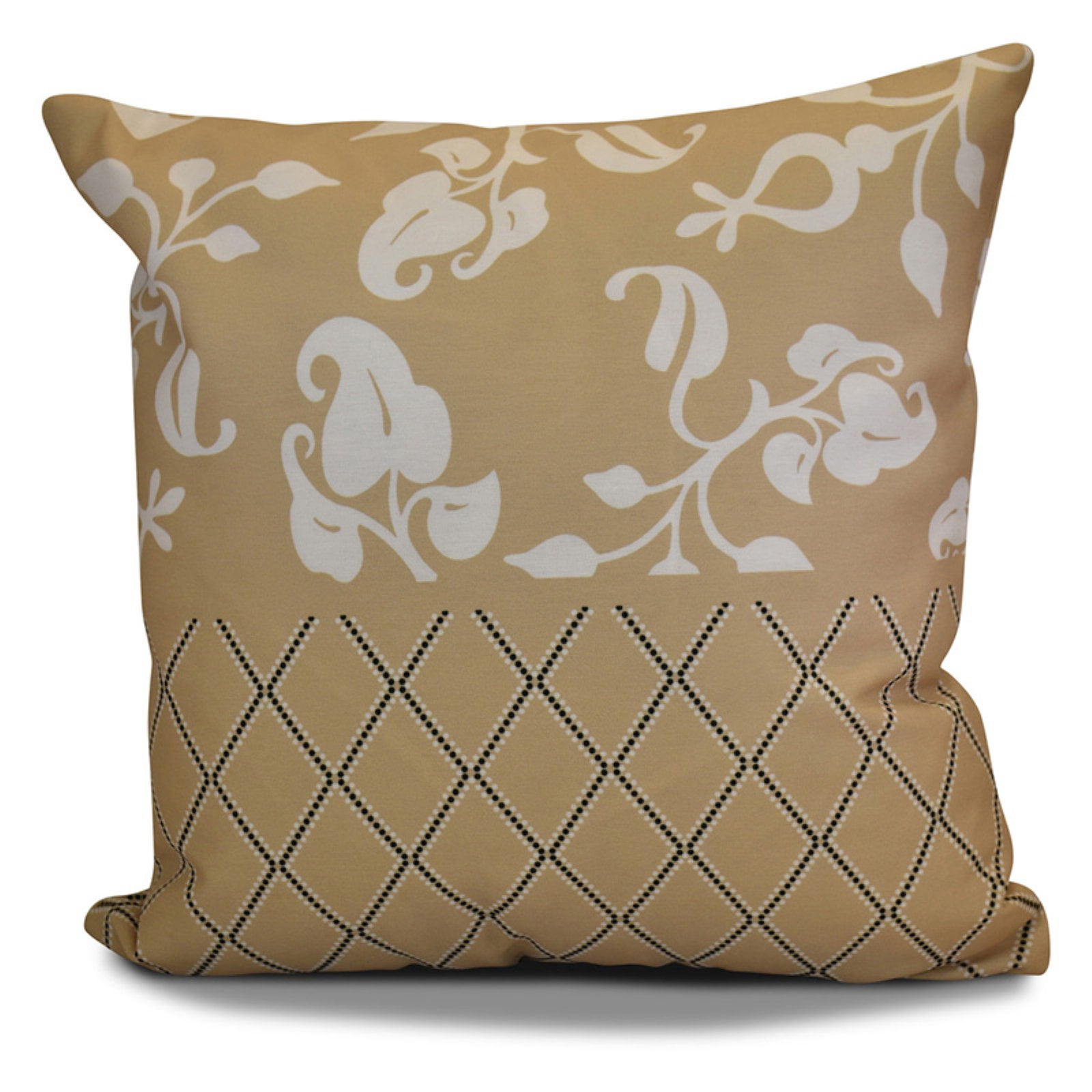 Simply Daisy 16" x 16" Scroll Dot Floral Print Outdoor Pillow