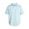 thumbnail image 3 of George Men's & Big Men's Modern Fit Chambray Poplin Button Up Shirt with Short Sleeves, Sizes XS-3XL, 3 of 5