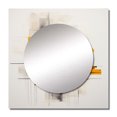 thumbnail image 2 of Designart "Purity of Form Grey Yellow Minimalism I" Abstract Collages Square Mirror For Wall Decor - Large Grey Square Mirror Printed Wall Decor - Transitional Square Living Room Mirror, 2 of 5